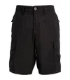 Stone Island Logo Badge Bermuda Shorts In Black
