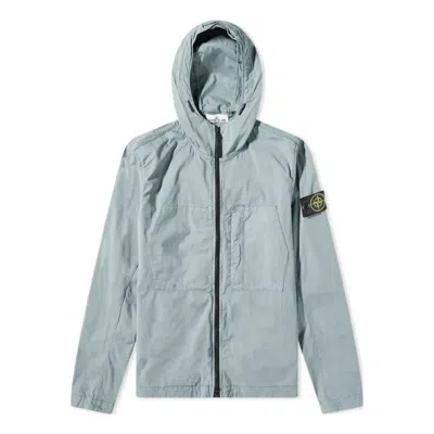Stone Island Supima Cotton Twill Stretch Hooded Jacket 'sky Blue'