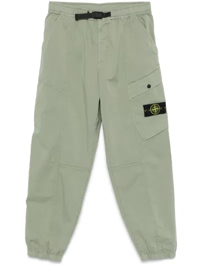 Stone Island Supima Trousers In Green