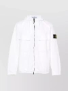 Stone Island Supima Twill Stretch Hooded Jacket In White