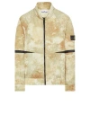 Stone Island Compass-badge Abstract-print Jacket In Beige