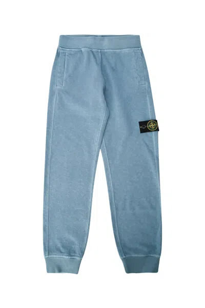 Stone Island Kids' Sweat Bottoms In Blue