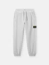 Stone Island Regular Tapered Fit Joggers With Slub Efffect And Pockets In White
