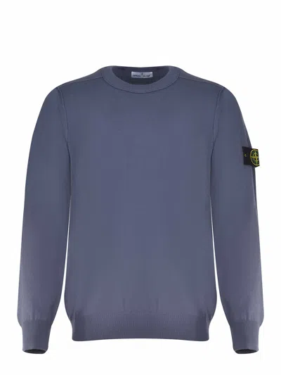 Stone Island Sweater In Blue