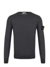 Stone Island Logo-patch Jumper In Gray