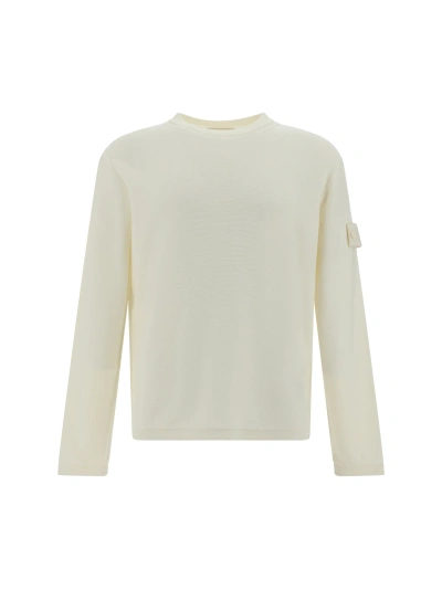 Stone Island Sweater In Bco Naturale