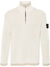 Stone Island Logo Knitwear In Beige