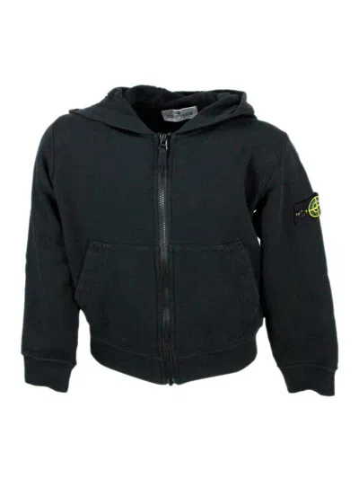 Stone Island Kids' Sudadera - Negro In Black