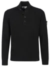 Stone Island Lambswool Polo Shirt In Black
