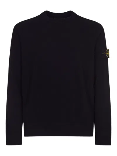 Stone Island Sweater In Black