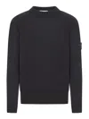 Stone Island Cotton Sweater In Black
