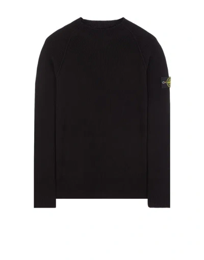 Stone Island Sweater With Logo In Blue