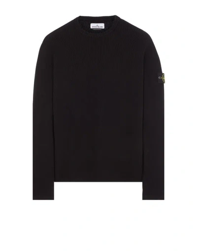Stone Island Sweater With Logo In Blue