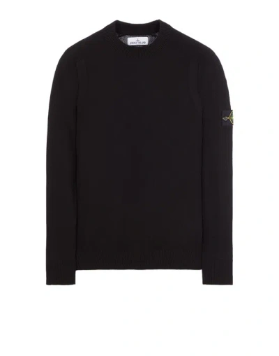 Stone Island Sweater With Logo In Blue