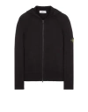Stone Island Compass-badge Zip-up Sweatshirt In Noir