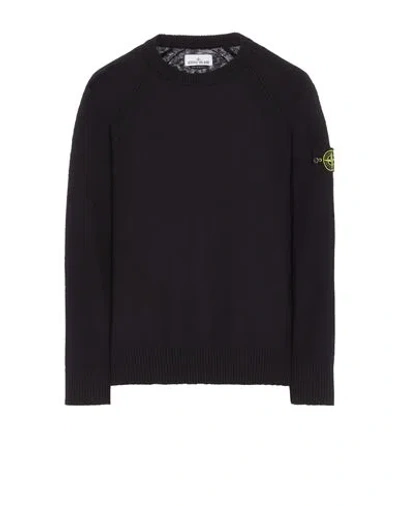 STONE ISLAND STONE ISLAND SWEATER BLACK COTTON, POLYAMIDE