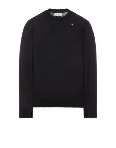 Stone Island Sweater Black Cotton, Wool