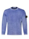 Stone Island Men's Crew Neck In Blu Marine
