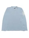 Stone Island Logo-patch Long-sleeve Sweatshirt In Blue