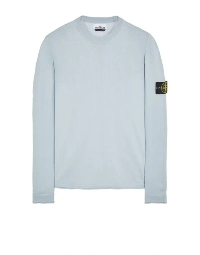 STONE ISLAND STONE ISLAND SWEATER BLUE COTTON