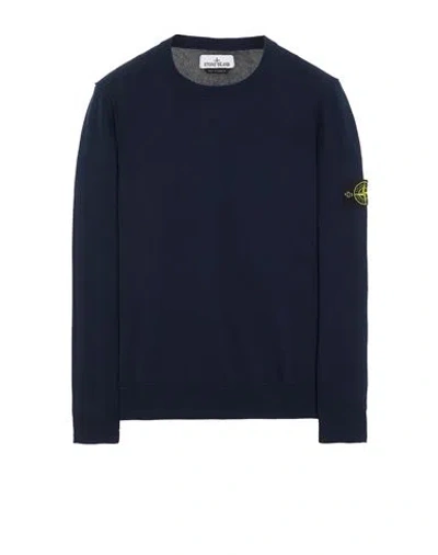 STONE ISLAND STONE ISLAND SWEATER BLUE COTTON