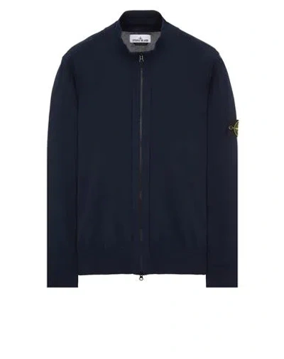 STONE ISLAND STONE ISLAND TRICOT BLEU COTON