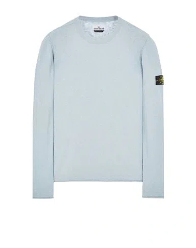 STONE ISLAND STONE ISLAND SWEATER BLUE COTTON, POLYAMIDE