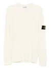 Stone Island Buttoned-patch Knitted Sweater In Neutral