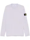 Stone Island Compass-motif Jersey-fleece Sweatshirt In V0088 Lilac