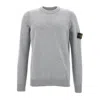 Stone Island Lightweight Wool Crew Neck Sweater With Raglan Sleeves Clothing In Multi