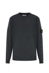 Stone Island Logo-patch Jumper In Gray