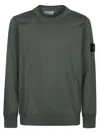 Stone Island Malfilé Cotton Fleece Sweatshirt In Green