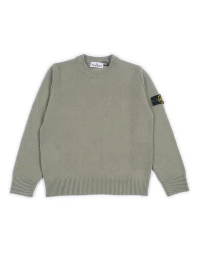 Stone Island Kids' Crew-neck Sweater In Green