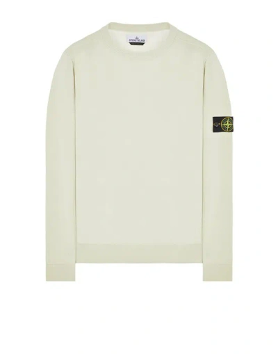 Stone Island Mens Pistachio Logo-badge Relaxed-fit Cotton-jersey Sweatshirt