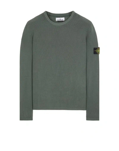 STONE ISLAND STONE ISLAND SWEATER GREEN COTTON