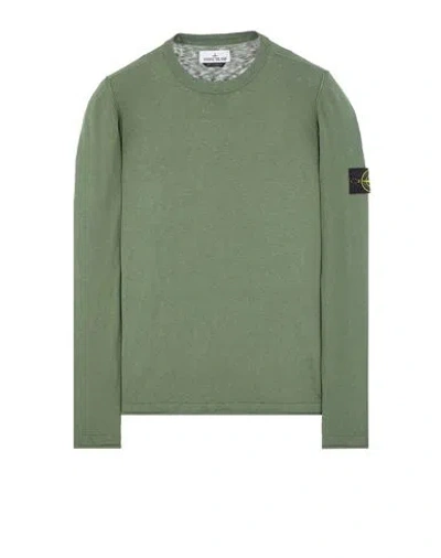 STONE ISLAND STONE ISLAND SWEATER GREEN COTTON, POLYAMIDE