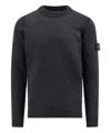 Stone Island Lightweight Wool Crew Neck Pullover In Blue