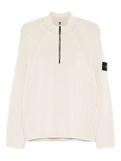 STONE ISLAND STONE ISLAND SWEATER IN WOOL WITH ZIP