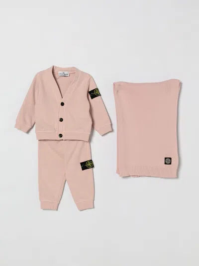Stone Island Babies' セーター  Junior ボーイ カラー ピンク In Pink