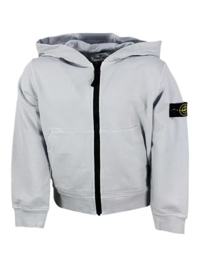 Stone Island Kids' Sweater Light Blue In Gray