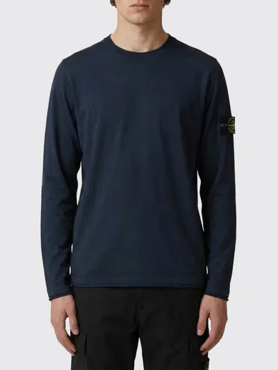 Stone Island Crew Neck Classic Sweater In Blue