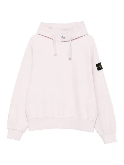 Stone Island Brushed Organic Cotton Fleece Garment Dyed Hoodie Sweater Clothing In Multi