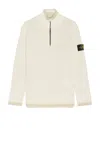Stone Island Logo Knitwear In Natural