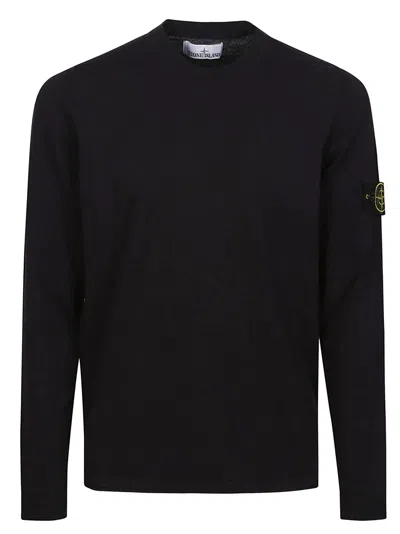 Stone Island Cotton Knitted Sweater In Blue
