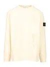 Stone Island Ribbed Crew-neck Cotton Sweater With Long Sleeves In Orange