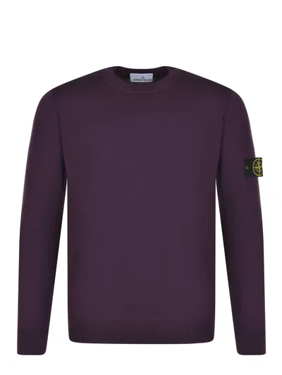 Stone Island Sweater In Purple