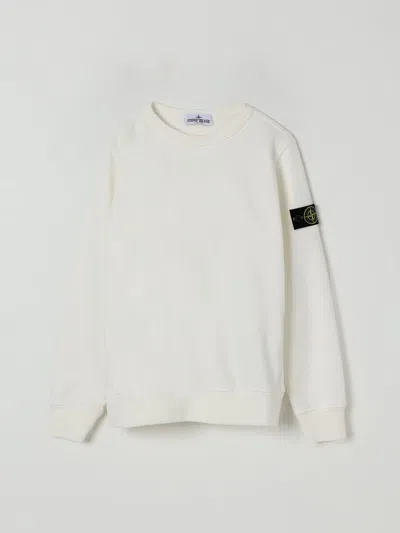 Stone Island Sweater  Junior Kids Color Beige In White