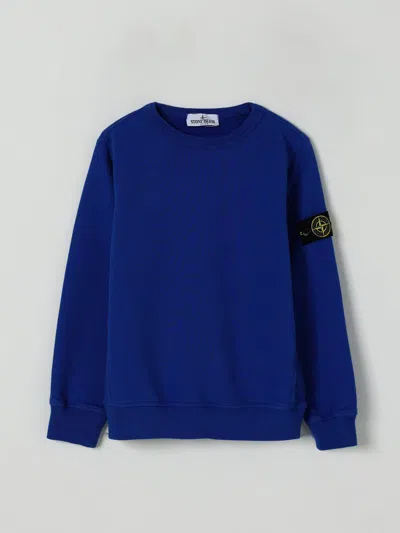 STONE ISLAND SWEATER STONE ISLAND JUNIOR KIDS COLOR GNAWED BLUE,432014011