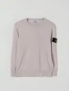 Stone Island Neutral Compass-patch Cotton Sweater In Pink