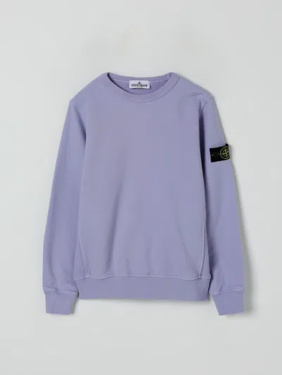 Stone Island Sweater  Junior Kids Color Violet In Blue